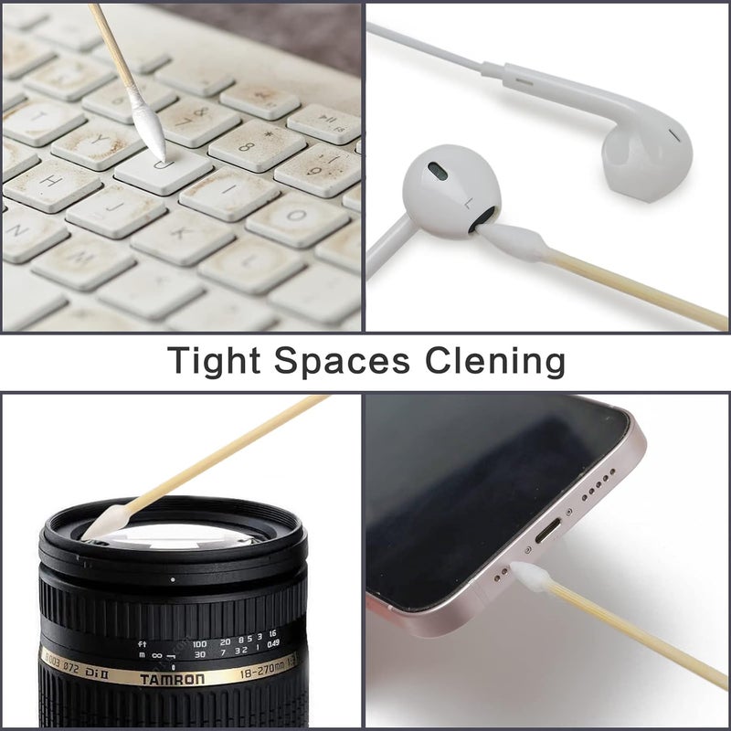 PINGMIC 500 PCS 6-Inch Precision Gun Cleaning Swabs with Storage Case - Lint-Free Bamboo-Handle Long Cotton Swabs for Gun Cleaning, Makeup & Electronics - Image 5